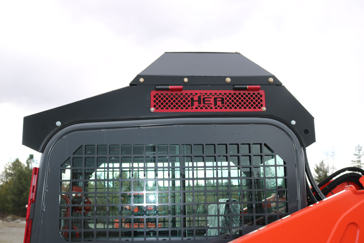 Kubota SVL95-2 Ballistic Door and Top Cab Guard and Cooler