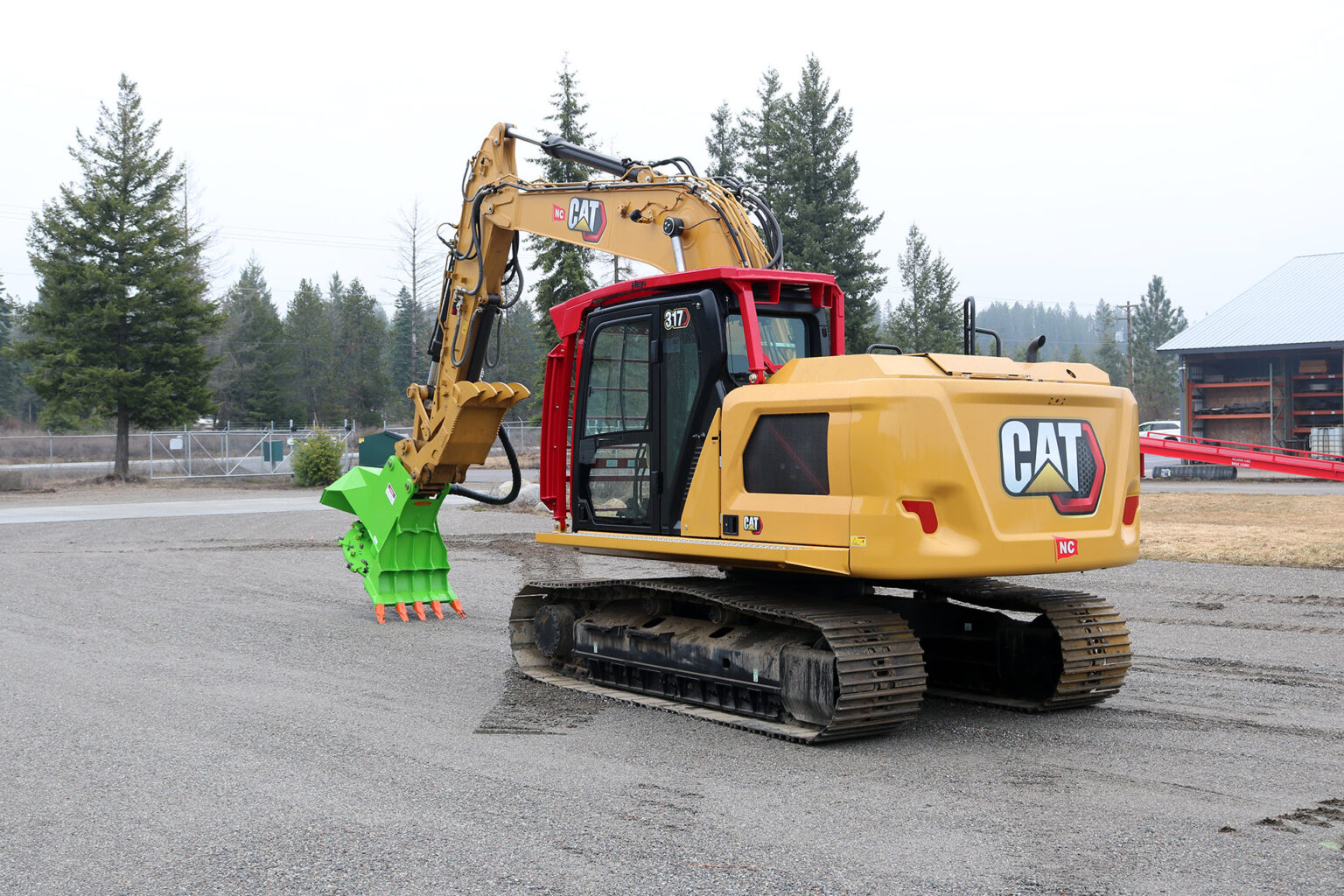 Caterpillar 317NG Excavator equipped with HEA Custom Guarding Caterpillar 317NG Excavator equipped with HEA Custom Guarding and AFE RDM44EX